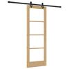 vidaXL Slīdo&scaron;ās durvis ORKDAL Dabīgs un melns 73,5 x 198,5 cm