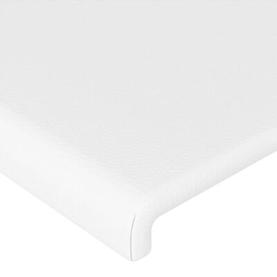 vidaXL gultas galvgaļi, 2 gab., 90x5x78/88 cm, balta mākslīgā āda