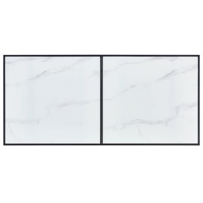 vidaXL virtuves galds, balts, 140x70x75 cm, rūdīts stikls