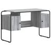 vidaXL Galds ar uzglabā&scaron;anu Pelēks Sonoma 120 x 50.5 x 75.5 cm