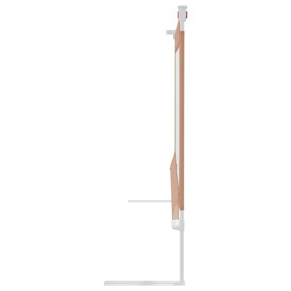 vidaXL bērnu gultas aizsargbarjera, pelēkbrūna, 90x25 cm, audums
