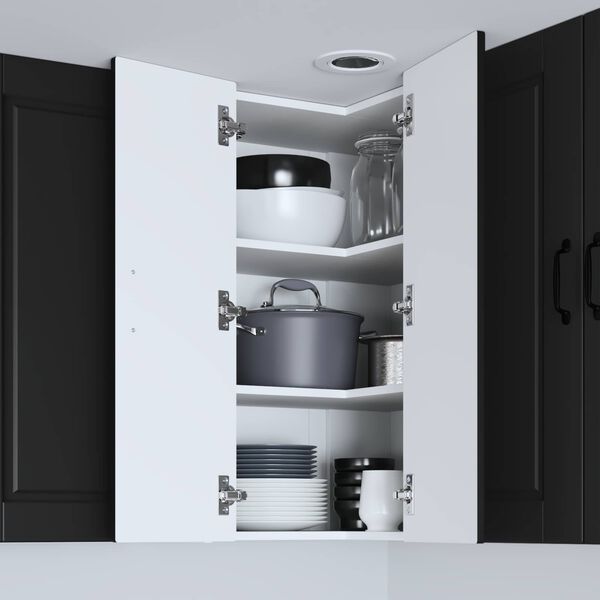 vidaXL Virtuves Skapis Melna 57 x 57 x 80 cm Inženierijas koks