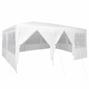 vidaXL Balles telts 600 x 400 x 266 cm Balts Polietilēns