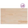 vidaXL galda virsmas, 3 gab., 80x47x1,7 cm, taisnstūra, priedes koks