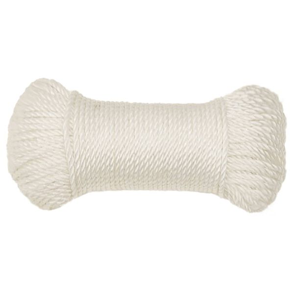 vidaXL darba virve, balta, 6 mm, 25 m, polipropilēns