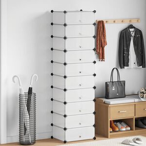 vidaXL apavu skapis ar 10 nodalījumiem, balts