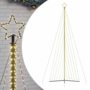 vidaXL LED Ziemassvētku eglīte 789 LED Silti Balta 476 cm