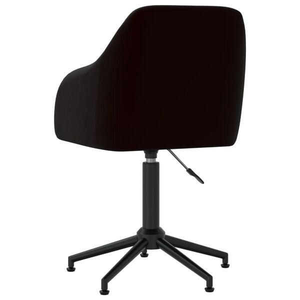 vidaXL grozāms virtuves krēsls, melns samts