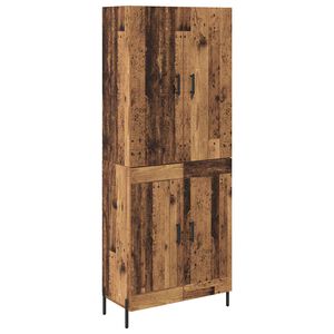 vidaXL Augstais skapītis Vecs koks 69,5 x 34 x 180 cm