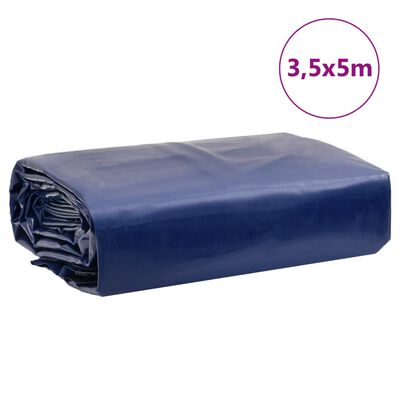 vidaXL brezenta pārklājs, zils, 3,5x5 m, 650 g/m²