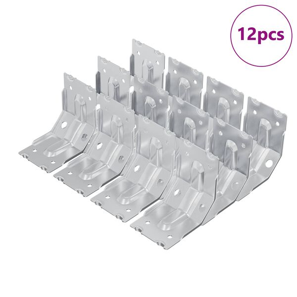 vidaXL Turētājs 12 pcs Cinkots 106 x 55 x 1,5mm Tērauds