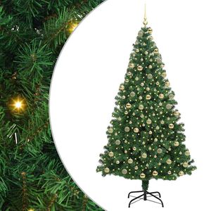 vidaXL Mākslīgā Ziemassvētku eglīte su 300 LED ar statīvu Zaļa 180 cm