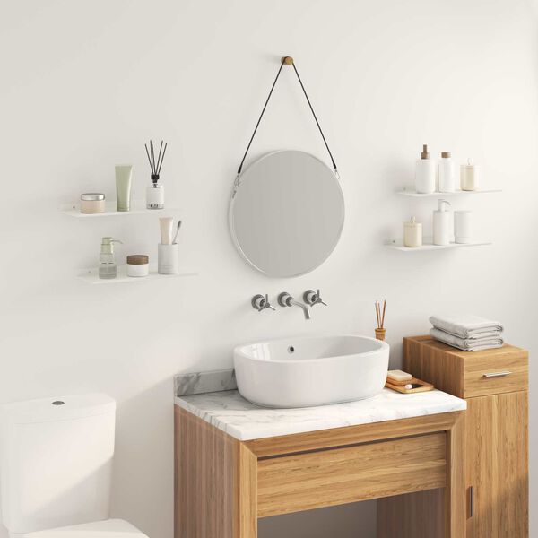 vidaXL Peldējo&scaron;ais plaukts 4 pcs Balts 40 x 18 x 2,5 cm Tērauds