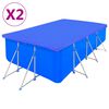 vidaXL baseina pārklāji, 2 gab., 540x270 cm, 90 g/m&sup2;, taisnstūra, PE