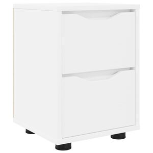 vidaXL Naktsgaldiņ&scaron; Balts 30,5 x 30 x 43 cm Inženierijas koks