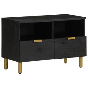 vidaXL TV plaukts, melns, 70x33x46 cm, inženierijas koks