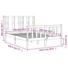 vidaXL gultas rāmis ar galvgali, divvietīgs, masīvkoks