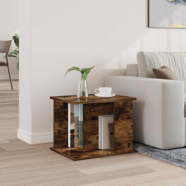 vidaXL Žurnālu statīvs Dūmaka ozols 35 x 35 x 45 cm Inženierijas koks