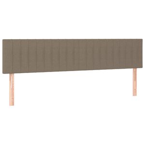 vidaXL gultas galvgaļi, pelēkbrūns, 200x5x78/88 cm, audums