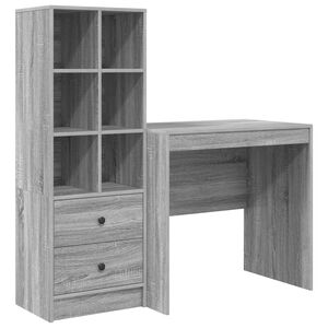 vidaXL Galds Pelēks Sonoma 125,5 x 50 x 127 cm 2 gab.