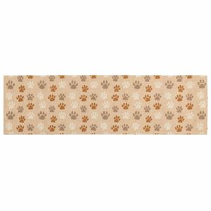 vidaXL Virtuves paklājs bē&scaron;as ķepas 150 x 45 cm 100% poliamīds