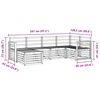 vidaXL Dīvāna komplekti 6 pcs Dabiska Cietā akācijas koks