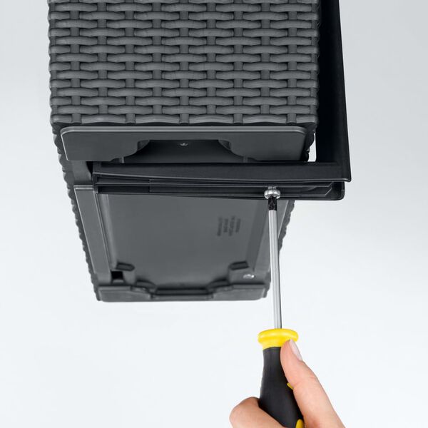 LECHUZA balkona puķu kastes stiprinājumi, melni, 19033