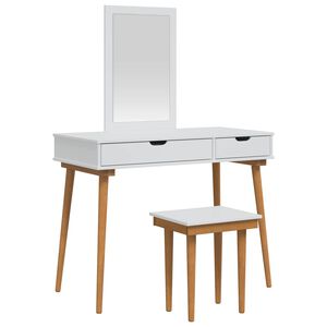 vidaXL Tualetes galda komplekts FAUSKE 3 gab. Balts 100 x 50 x 143 cm