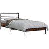 vidaXL Gultas rāmis Kūpināts ozols 80 x 200 cm Inženierijas koks