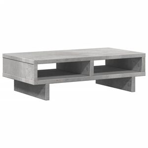 vidaXL monitora paliktnis, pelēks, 50x27x15 cm, inženierijas koks