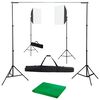 vidaXL fotostudijas komplekts &ndash; gaismas izkliedētāji un fons