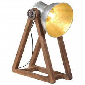 vidaXL galda lampa, vintāžas, sudraba krāsa, 25 W, 30x17x40 cm, E27