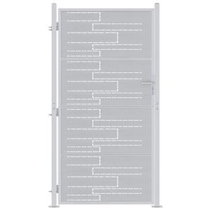 vidaXL Dārza vārti ar slēdzeni Sudraba 96 x 200 cm Nerūsējošs tērauds