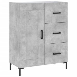 vidaXL kumode, betona pelēka, 69,5x34x90 cm, inženierijas koks