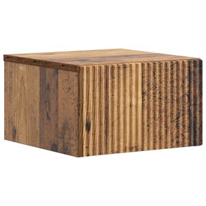 vidaXL Sienā stiprināms nakts skapis Vecs koks 33 x 34,5 x 20 cm
