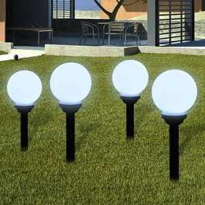 vidaXL āra lampas, 4 gab., LED, 15 cm, ar zemes mietiņiem