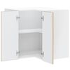 vidaXL virtuves sienas stūra skapis "Lucca" spīdīgi balta