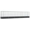 vidaXL putnu māja, sudraba krāsa, 1042,5x107x212 cm, tērauds