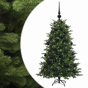 vidaXL Mākslīgā Ziemassvētku egle ar bumbiņu 120 cm 150 LED