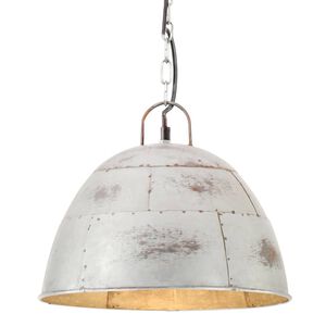 vidaXL griestu lampa, industriāls dizains, sudrabaina, 25 W, 31cm, E27