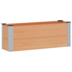 vidaXL Augstā puķu kaste Brūna 100 x 30 x 36 cm WPC un alumīnijs