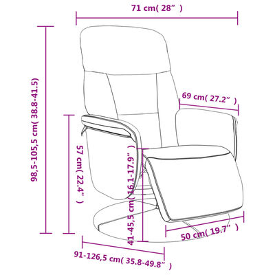 vidaXL atpūtas krēsls ar kāju balstu, gaiši pelēks samts