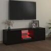 vidaXL TV skapītis ar LED lampiņām, 120x30x36 cm, melns