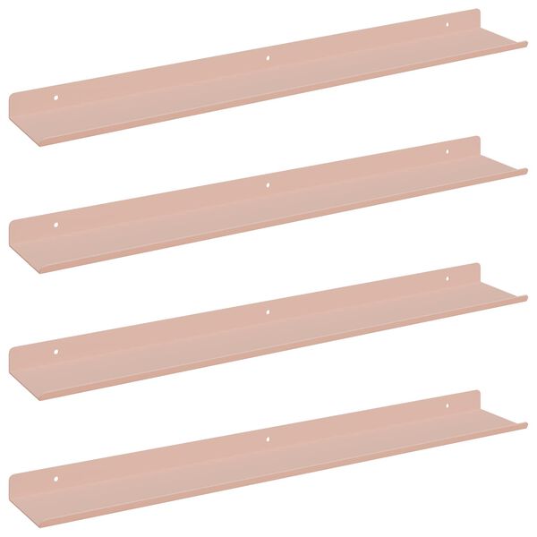 vidaXL Peldējo&scaron;ais plaukts 4 pcs Rozā 60 x 9 x 2,5 cm Tērauds