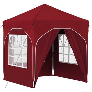 vidaXL Pop-up svinību teltis 192 x 192 x 245 cm Burgundija