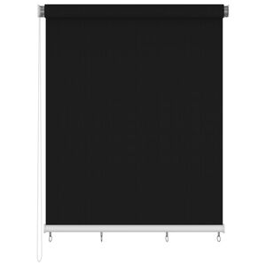 vidaXL āra rullo žalūzijas, 225 (platums) x 230 (augstums), melnas