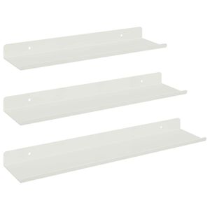 vidaXL Peldējo&scaron;ais plaukts 3 pcs Balts 40 x 9 x 2,5 cm Tērauds