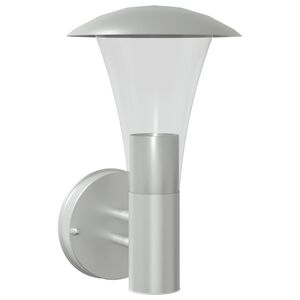vidaXL āra sienas lampa, sudrabaina, nerūsējo&scaron;s tērauds