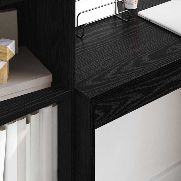 vidaXL Galds Melns ozols 90 x 40 x 76 cm Inženierijas koks