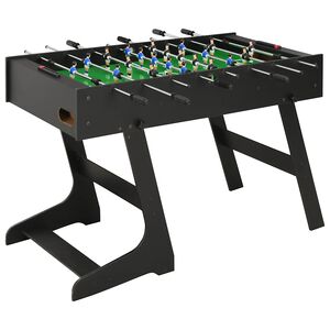 vidaXL futbola galds, salokāms, 121x61x80 cm, melns